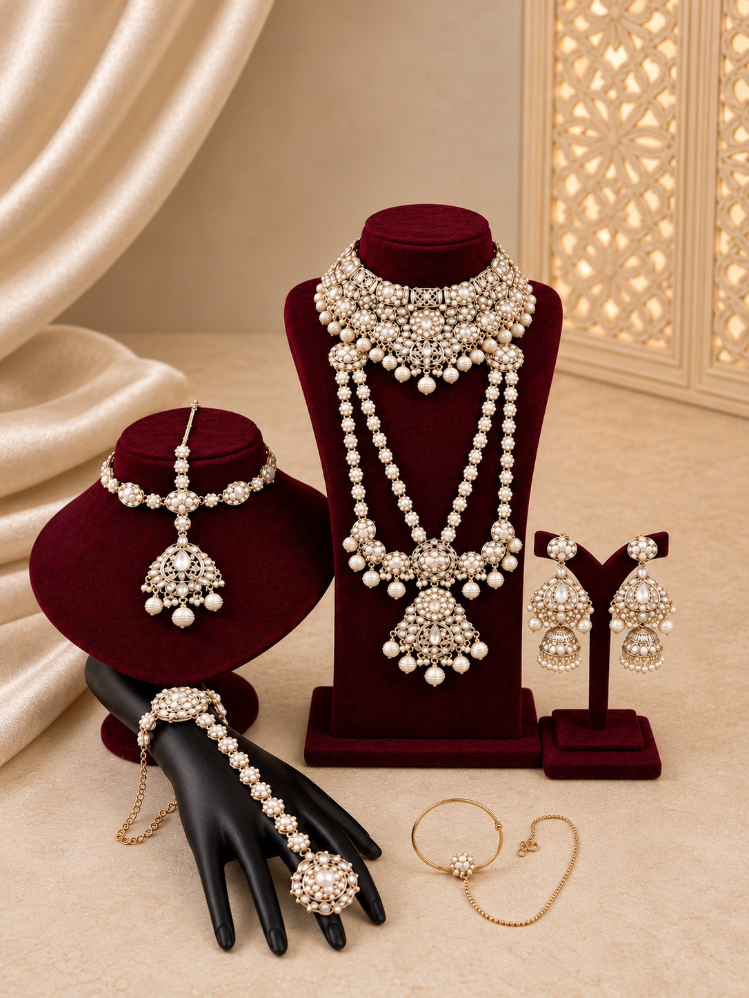 White Bridal Jewellery D.No. 276