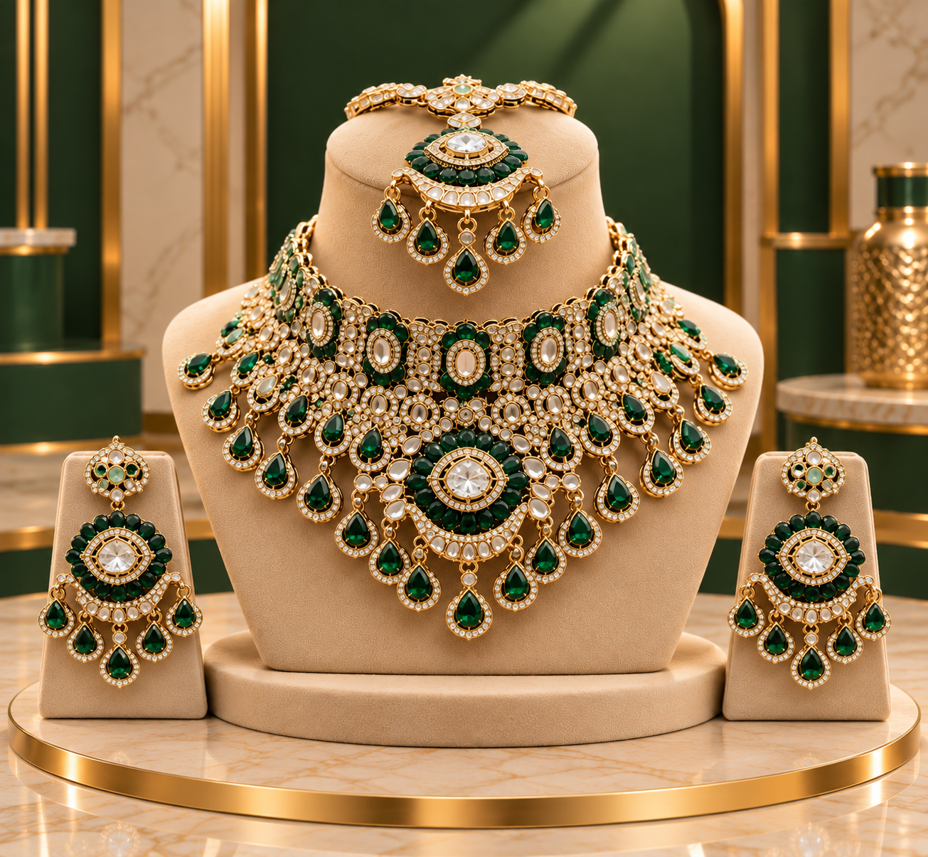 Green Bridal Jewellery