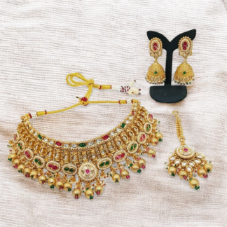 Golden Choker Set ? Radiant Elegance for Every Celebration