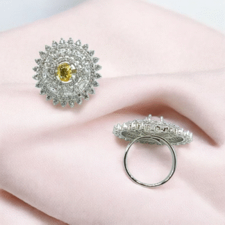 Yellow AD Ring, Radiant Elegance