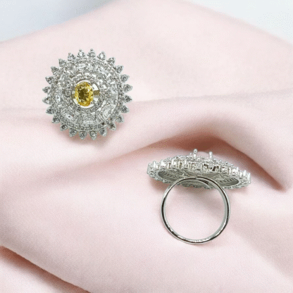 Yellow AD Ring, Radiant Elegance