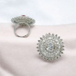 White AD Ring, Classic & Elegant