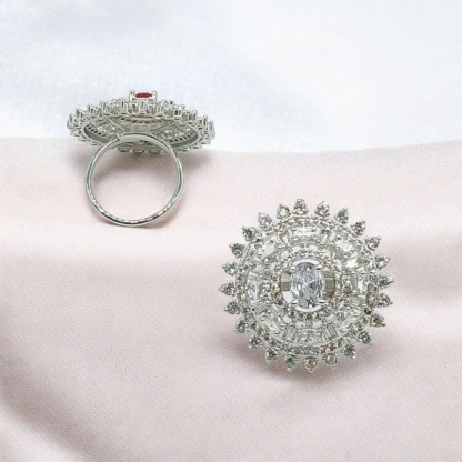 White AD Ring, Classic & Elegant
