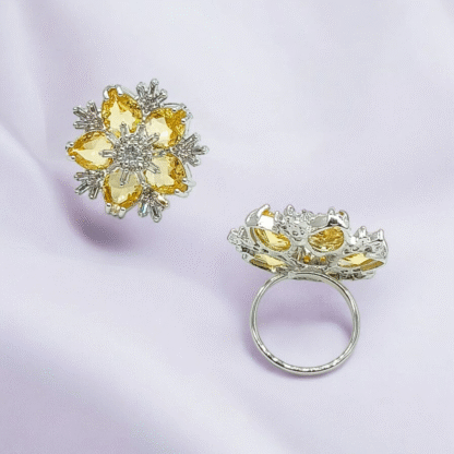 Yellow AD Ring, Radiant Elegance