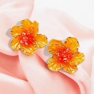 Yellow Flower Tops | Bright Floral Stud Earrings