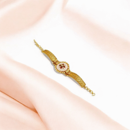 Golden-Ruby Bracelet ? Classic Beauty with a Modern Edge