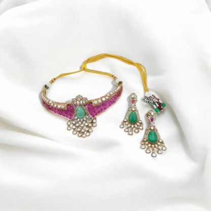 Multi-Color Moissanite Choker, Elegant Designer Jewellery