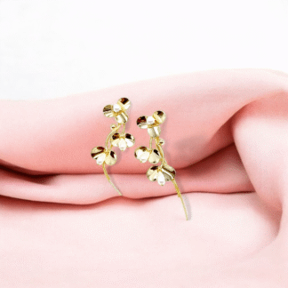 Golden Floral Earrings | Stylish Fashion Jewellery