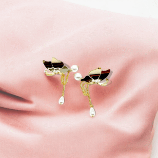 Golden Floral Earrings | Elegant Fashion Jewellery