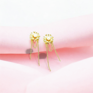 Golden Floral Earrings | Fashion Jewellery