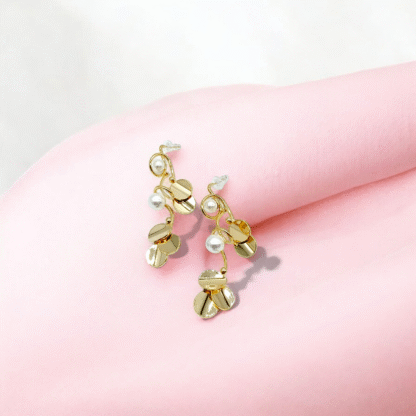 Golden Floral Earrings | Fashion Jewellery