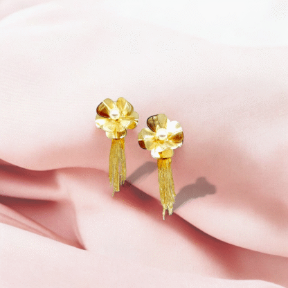 Golden Floral Earrings | Fashion Jewellery