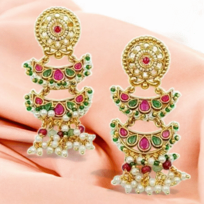 Multi-Color Chandbali Earrings ? Vibrant & Traditional Elegance