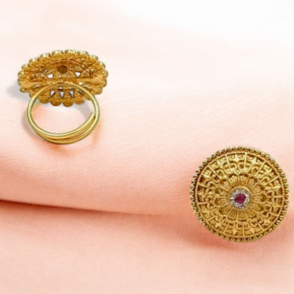 Golden Adjustable Ring-Elegant & Versatile Statement