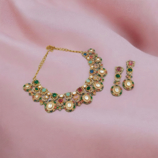 Multi-Color Heritage Necklace – Regal Ethnic Elegance
