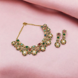 Multi-Color Heritage Necklace – Regal Ethnic Elegance
