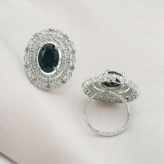 Dark Green AD Ring, Royal Elegance
