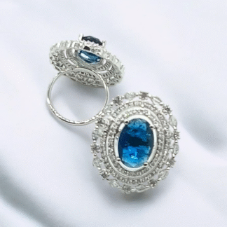 Blue AD Ring, Elegant & Adjustable