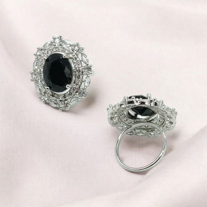 Black AD Ring, Bold & Elegant