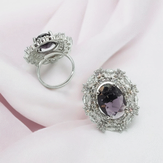 Purple AD Ring, Grace with a Royal Touch
