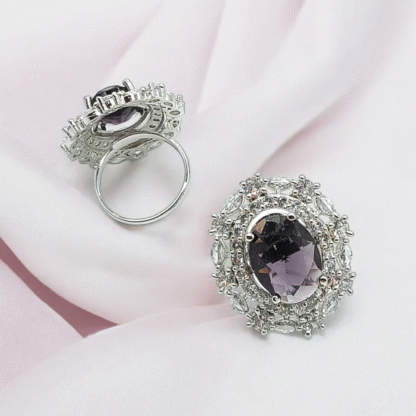 Purple AD Ring, Grace with a Royal Touch