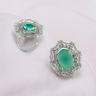 Mint AD Ring, Fresh & Elegant Sparkle