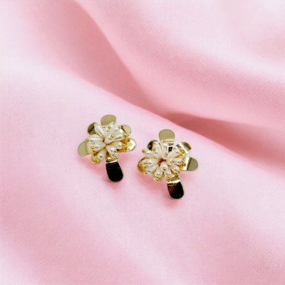 Golden Floral Earrings | Fashion Jewellery