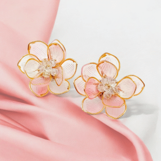 Peach Flower Tops ? Stylish & Elegant Stud Earrings