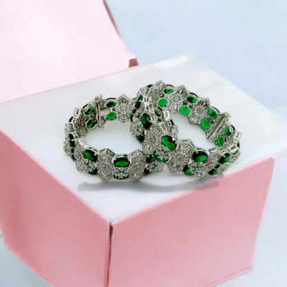 Green AD Bangles | Elegant Traditional AD Jewellery