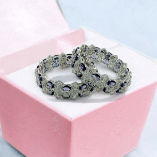 Blue AD Stone Bangles | Elegant Designer AD Jewellery
