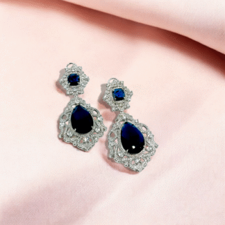 Blue AD Earrings | Elegant Designer AD Jewellery