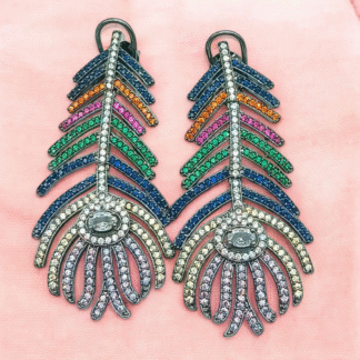 Multi Colour AD Earrings | Sparkling Statement Jewellery