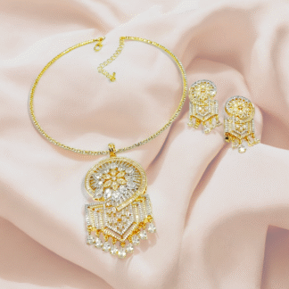 Golden Pendant Set | Elegant Designer Jewellery