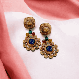 Multi Colour Heritage Earrings | Traditional Designer Jewellery