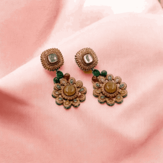 Multi Colour Heritage Earrings | Traditional Designer Jewellery