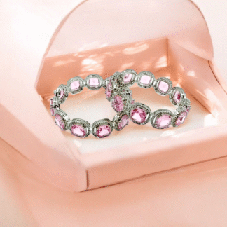 Peach AD Stone Bangles | Elegant Designer Jewellery