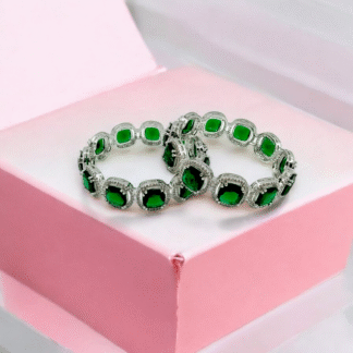 Green AD Stone Bangles | Elegant Designer Jewellery