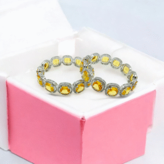 Yellow AD Stone Bangles | Elegant Designer AD Jewellery