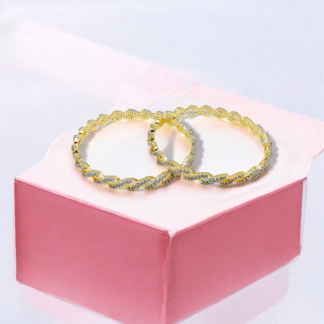 White Gold AD Bangles | Elegant American Diamond Bangles