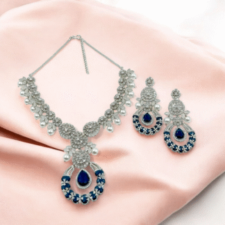 Blue AD Necklace | Designer Party & Festive Jewellery