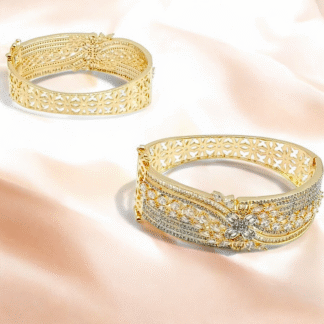 Golden AD Bracelet | Elegant Designer Wrist Jewellery