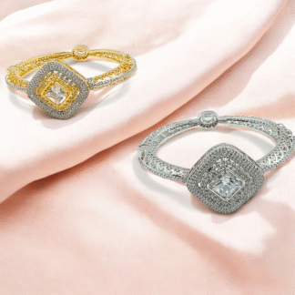Gold White AD Bracelet | Elegant Designer Wristwear