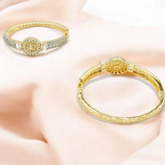 Gold White AD Bracelet | Elegant Designer Wristwear