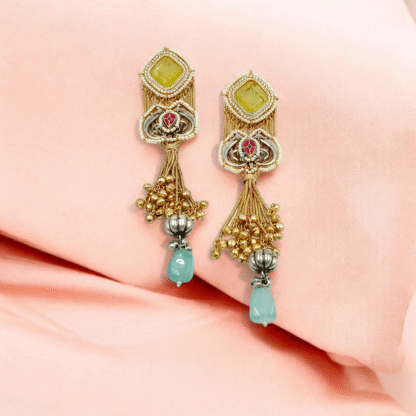 Multi Colour Silver Look Alike Earrings | Fashion Jewellery