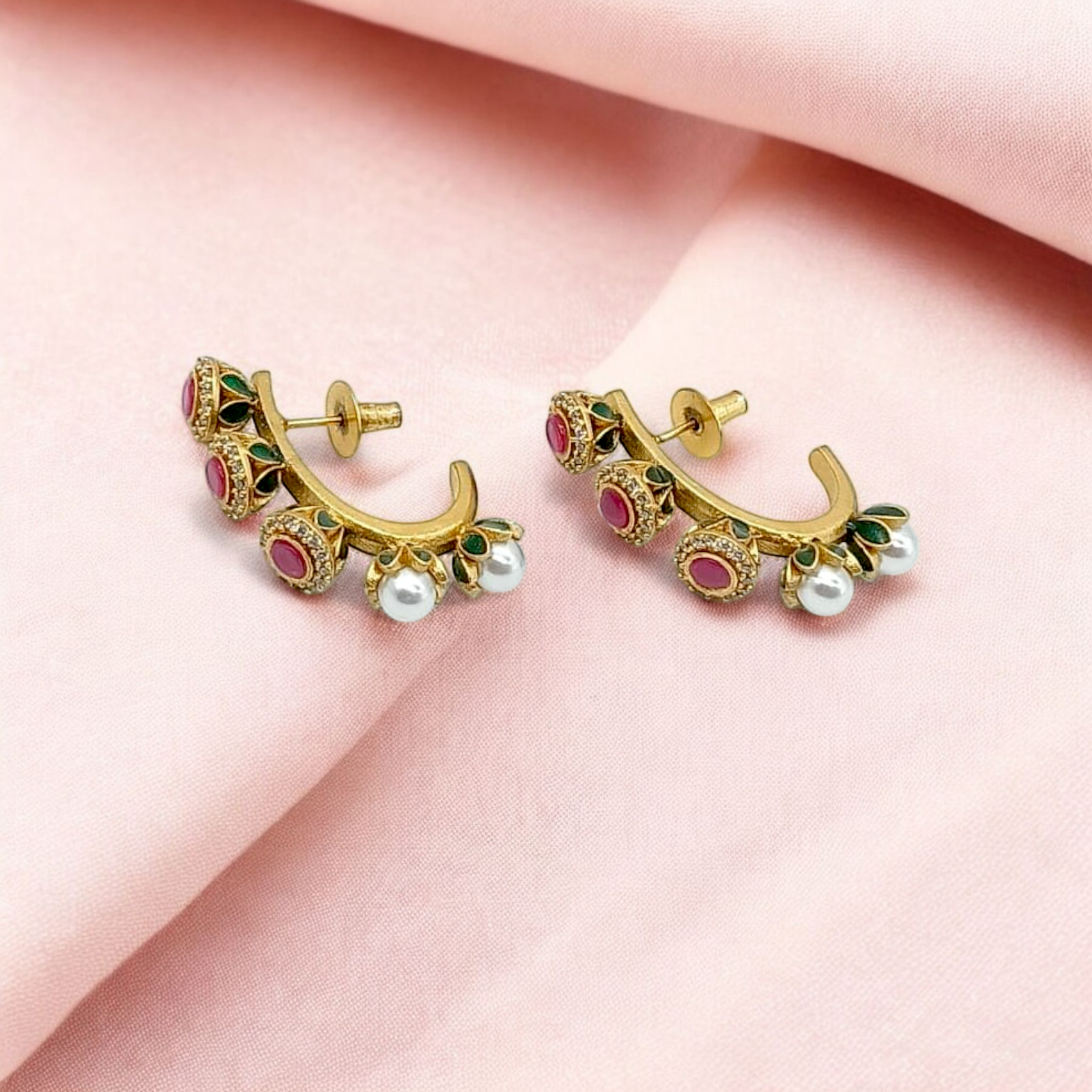 Multi Colour AD Earrings | Elegant Designer Jewellery