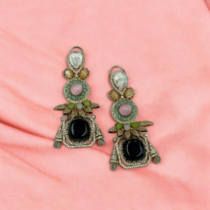 Multi Colour Heritage Earrings | Traditional Festive Jewellery