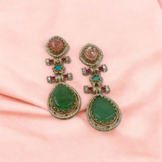 Multi Colour Heritage Earrings | Traditional Festive Jewellery