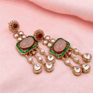 Multi Colour Moissanite Earrings | Elegant Sparkling Design