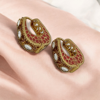 Multi Colour AD Hoop Earrings | Designer Party & Festive Jewellery