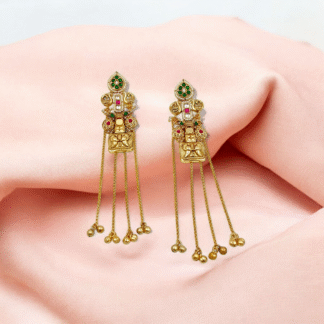 Multi Color Silver Look Alike Earrings | Oxidised Ethnic Jewellery